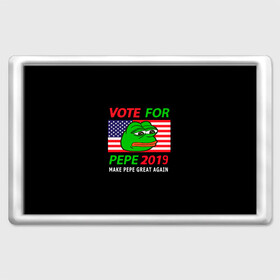 Магнит 45*70 с принтом Vote for pepe в Петрозаводске, Пластик | Размер: 78*52 мм; Размер печати: 70*45 | bad | dab | frog | good | kek | make pepe great again | pepe | sad | sad frog | vote for pepe | кек | лягушка | мем | мемы | пепе | со смыслом | фрог