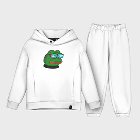 Детский костюм хлопок Oversize с принтом Pepe в Петрозаводске,  |  | bad | dab | frog | good | kek | make pepe great again | pepe | sad | sad frog | vote for pepe | кек | лягушка | мем | мемы | пепе | со смыслом | фрог