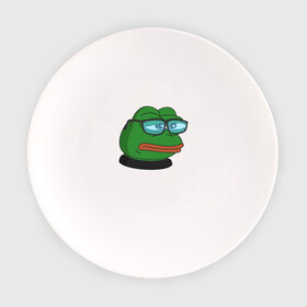 Тарелка с принтом Pepe в Петрозаводске, фарфор | диаметр - 210 мм
диаметр для нанесения принта - 120 мм | bad | dab | frog | good | kek | make pepe great again | pepe | sad | sad frog | vote for pepe | кек | лягушка | мем | мемы | пепе | со смыслом | фрог