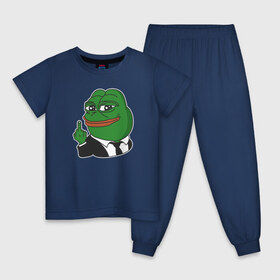 Детская пижама хлопок с принтом Pepe в Петрозаводске, 100% хлопок |  брюки и футболка прямого кроя, без карманов, на брюках мягкая резинка на поясе и по низу штанин
 | bad | dab | frog | good | kek | make pepe great again | pepe | sad | sad frog | vote for pepe | кек | лягушка | мем | мемы | пепе | со смыслом | фрог