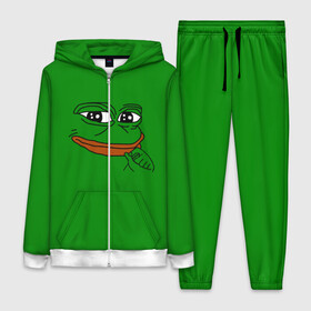 Женский костюм 3D с принтом Pepe в Петрозаводске,  |  | bad | dab | frog | good | kek | make pepe great again | pepe | sad | sad frog | vote for pepe | кек | лягушка | мем | мемы | пепе | со смыслом | фрог