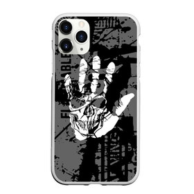 Чехол для iPhone 11 Pro Max матовый с принтом Stop в Петрозаводске, Силикон |  | black | caution | gray | halloween | hand | skeleton | skull | stop | white | белый | предупреждение | рука | серый | скелет | хэллоуин | череп | черный