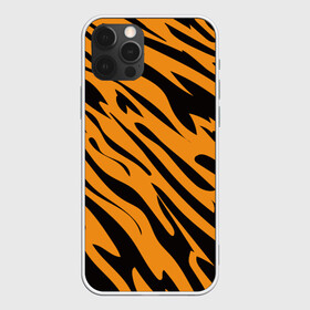 Чехол для iPhone 12 Pro с принтом Тигр в Петрозаводске, силикон | область печати: задняя сторона чехла, без боковых панелей | животное | зверь | кардашьян | ким | кот | лев | оранжевый | полосы | рыжий | тигр | черный