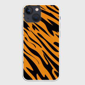 Чехол для iPhone 13 mini с принтом Тигр в Петрозаводске,  |  | животное | зверь | кардашьян | ким | кот | лев | оранжевый | полосы | рыжий | тигр | черный