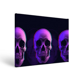 Холст прямоугольный с принтом Токсичный череп в Петрозаводске, 100% ПВХ |  | Тематика изображения на принте: 3d | 3д | голограмма | иллюзия | кости | розовый | синий | скелет | ультра | фиолетовый | череп | черный