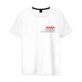 Мужская футболка хлопок с принтом NASA (staff uniform) в Петрозаводске, 100% хлопок | прямой крой, круглый вырез горловины, длина до линии бедер, слегка спущенное плечо. | administration | aeronautics | apollo | gemini | national | skylab | space | аполлон | исследование | космическое | космос | наса | полёты | пространство | ракеты | союз | униформа