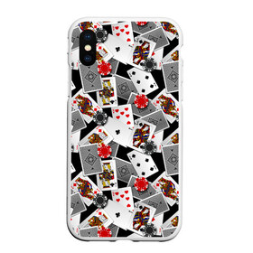 Чехол для iPhone XS Max матовый с принтом Игральные карты в Петрозаводске, Силикон | Область печати: задняя сторона чехла, без боковых панелей | буны | вольты | графика | дамы | десятки | игра | игральные | иллюстрация | казино | картинка | карты | коллаж | короли | красные | крести | масть | мода | орнамент | пики | покер | разбросаны | рисунок