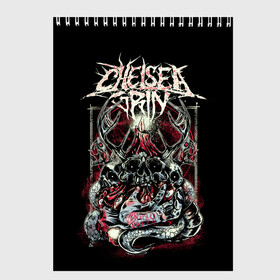 Скетчбук с принтом Chelsea Grin в Петрозаводске, 100% бумага
 | 48 листов, плотность листов — 100 г/м2, плотность картонной обложки — 250 г/м2. Листы скреплены сверху удобной пружинной спиралью | chelsea grin | metal | группы | дэткор | метал | музыка | рок