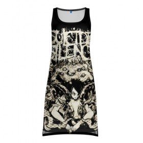 Платье-майка 3D с принтом Suicide Silence в Петрозаводске, 100% полиэстер | полуприлегающий силуэт, широкие бретели, круглый вырез горловины, удлиненный подол сзади. | metal | suicide silence | грув метал | группы | дэткор | метал | музыка | ню метал | рок