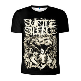 Мужская футболка 3D спортивная с принтом Suicide Silence в Петрозаводске, 100% полиэстер с улучшенными характеристиками | приталенный силуэт, круглая горловина, широкие плечи, сужается к линии бедра | metal | suicide silence | грув метал | группы | дэткор | метал | музыка | ню метал | рок