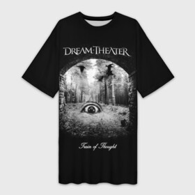 Платье-футболка 3D с принтом Dream Theater в Петрозаводске,  |  | dream theater | metal | группы | метал | музыка | прогрессив метал | рок | хеви метал