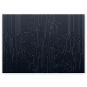 Поздравительная открытка с принтом Микросхема в Петрозаводске, 100% бумага | плотность бумаги 280 г/м2, матовая, на обратной стороне линовка и место для марки
 | it | web | микро | микросхема | плата | процессор | схема | чип | электро
