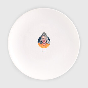 Тарелка с принтом Billie Eilish в Петрозаводске, фарфор | диаметр - 210 мм
диаметр для нанесения принта - 120 мм | music | pop | айлиш | билли | музыка