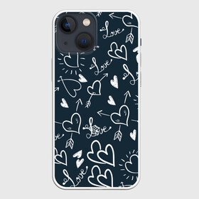 Чехол для iPhone 13 mini с принтом Любовь в Петрозаводске,  |  | love | любовь | отношения | сердечко | стрела