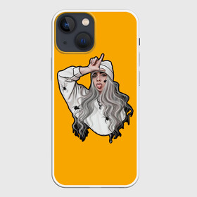 Чехол для iPhone 13 mini с принтом Billie Eilish в Петрозаводске,  |  | ailish | billi | billie eilish | bury a friend | copycat | crown | dont smile at me | lovely | music | my boy | party favor | pop | били | билли айлиш | музыка | певица | поп | эйлиш