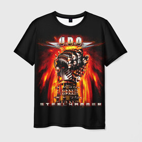 Мужская футболка 3D с принтом U.D.O. в Петрозаводске, 100% полиэфир | прямой крой, круглый вырез горловины, длина до линии бедер | heavy metal | metal | u.d.o. | udo | группы | метал | музыка | пауэр метал | рок | удо диркшнайдер | хэви метал
