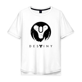 Мужская футболка хлопок Oversize с принтом DESTINY в Петрозаводске, 100% хлопок | свободный крой, круглый ворот, “спинка” длиннее передней части | bungie | cayde 6 | cyd6 | destiny | destiny 2 | forsaken | gambit | hunter | titan | warlock | банги | варлок | габмит | дестини | дестини 2 | зур | кейд | кейд 6 | отвергнутые | охотник | титан | туз