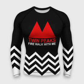 Мужской рашгард 3D с принтом Твин Пикс в Петрозаводске,  |  | black lodge | twin peaks | агент купер | дэвид линч | лора палмер | огонь иди со мной | сериалы | твин пикс