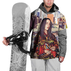 Накидка на куртку 3D с принтом Billie Eilish в Петрозаводске, 100% полиэстер |  | Тематика изображения на принте: билли айлиш | певица