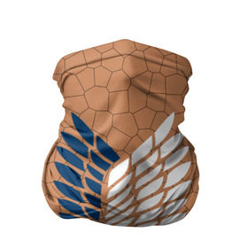 Бандана-труба 3D с принтом Атака Титанов (эмблема) #17 в Петрозаводске, 100% полиэстер, ткань с особыми свойствами — Activecool | плотность 150‒180 г/м2; хорошо тянется, но сохраняет форму | 