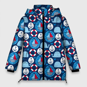 Женская зимняя куртка 3D с принтом Киты и яхты в Петрозаводске, верх — 100% полиэстер; подкладка — 100% полиэстер; утеплитель — 100% полиэстер | длина ниже бедра, силуэт Оверсайз. Есть воротник-стойка, отстегивающийся капюшон и ветрозащитная планка. 

Боковые карманы с листочкой на кнопках и внутренний карман на молнии | whales | yachts | вода | графика | детский | животные | иллюстрация | картинка | киты | кораблики | круги | любовь | мода | море | морские | океан | орнамент | паруса | пунктир | рисунок | сердца | синий
