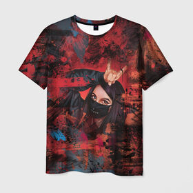 Мужская футболка 3D с принтом Буря красок Tenderlybae в Петрозаводске, 100% полиэфир | прямой крой, круглый вырез горловины, длина до линии бедер | tenderlybae | амина | амина мирзоева | мерч | тендерлибае