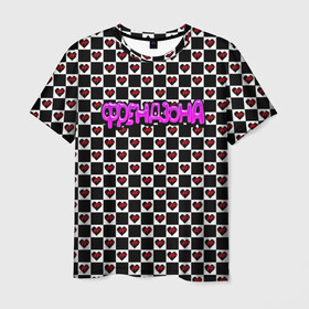 Мужская футболка 3D с принтом Френдзона в Петрозаводске, 100% полиэфир | прямой крой, круглый вырез горловины, длина до линии бедер | бойчик | группа | музыка | мультяшка | песни | подростки | поп панк | сердце | френдзона