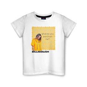 Детская футболка хлопок с принтом Billie Eilish в Петрозаводске, 100% хлопок | круглый вырез горловины, полуприлегающий силуэт, длина до линии бедер | ailish | billi | billie eilish | bury a friend | copycat | crown | dont smile at me | lovely | music | my boy | party favor | pop | били | билли айлиш | музыка | певица | поп | эйлиш