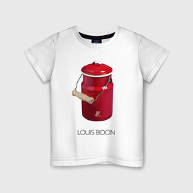 Детская футболка хлопок с принтом Louis Bidon в Петрозаводске, 100% хлопок | круглый вырез горловины, полуприлегающий силуэт, длина до линии бедер | антитренд | луи витон