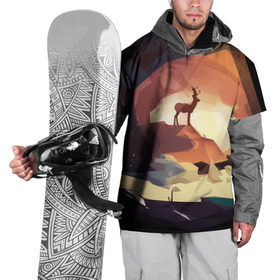 Накидка на куртку 3D с принтом Абстрактный олень в Петрозаводске, 100% полиэстер |  | Тематика изображения на принте: арт | дикая | олень | пещера | поп | природа | рога | стая | шерсть
