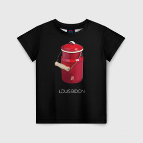 Детская футболка 3D с принтом Louis Bidon в Петрозаводске, 100% гипоаллергенный полиэфир | прямой крой, круглый вырез горловины, длина до линии бедер, чуть спущенное плечо, ткань немного тянется | Тематика изображения на принте: антитренд | луи витон