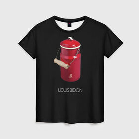 Женская футболка 3D с принтом Louis Bidon в Петрозаводске, 100% полиэфир ( синтетическое хлопкоподобное полотно) | прямой крой, круглый вырез горловины, длина до линии бедер | Тематика изображения на принте: антитренд | луи витон