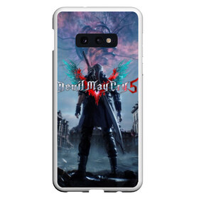 Чехол для Samsung S10E с принтом Devil May Cry 5 в Петрозаводске, Силикон | Область печати: задняя сторона чехла, без боковых панелей | cs go | devil may cry | dmc5 | game | logo | битва | бой | вой | игра | контр страйк | кровь | крылья | логотип | надпись | фантастика | фэнтази | экшен