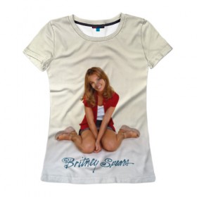 Женская футболка 3D с принтом Oldschool Britney в Петрозаводске, 100% полиэфир ( синтетическое хлопкоподобное полотно) | прямой крой, круглый вырез горловины, длина до линии бедер | britney | britneyspears | glitch | icon | jean | pop | princess | spears | usa | бритни | бритниспирс | глич | джин | поп | работа | спирс | сша