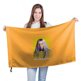 Флаг 3D с принтом Billie Eilish в Петрозаводске, 100% полиэстер | плотность ткани — 95 г/м2, размер — 67 х 109 см. Принт наносится с одной стороны | at | billie | don’t | eilish | electronic | eyes | me | music | ocean | pirate | smile | synthpop | usa | айлиш | билли | музыка | пайрэт | синти поп | сша | электронная | электропоп