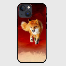 Чехол для iPhone 13 mini с принтом Огненная Лиса в Петрозаводске,  |  | Тематика изображения на принте: fire fox | firefox | fox | fox say | ylvis   the fox | главное фыр | кицунэ | лиза | лиса | лисичка | мемасики | мемы | огонь | фыр фыр | хитрая лиса | я хочу фырфыр