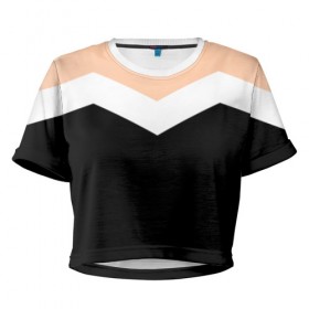 Женская футболка Cropp-top с принтом Простота в Петрозаводске, 100% полиэстер | круглая горловина, длина футболки до линии талии, рукава с отворотами | минимализм