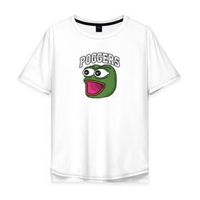 Мужская футболка хлопок Oversize с принтом Pepe в Петрозаводске, 100% хлопок | свободный крой, круглый ворот, “спинка” длиннее передней части | Тематика изображения на принте: bad | dab | frog | good | kek | make pepe great again | pepe | sad | sad frog | vote for pepe | кек | лягушка | мем | мемы | пепе | со смыслом | фрог