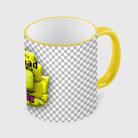 Кружка 3D с принтом badblox в Петрозаводске, керамика | ёмкость 330 мл | dank | dank memes | distotion | memes | oof | photoshop | roblox | yellow | данк | данк мемы | дисторшн | желтый | жмых | клетка | мемы | роблокс | серый | уф | фотошоп | черный