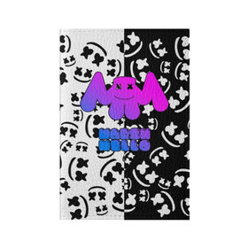 Обложка для паспорта матовая кожа с принтом Marshmello в Петрозаводске, натуральная матовая кожа | размер 19,3 х 13,7 см; прозрачные пластиковые крепления | Тематика изображения на принте: dj | fortnite | marshmello | music | дж | зефир | маршмелоу | музыка | форнайт | фортнайт