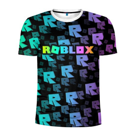 Мужская футболка 3D спортивная с принтом Roblox в Петрозаводске, 100% полиэстер с улучшенными характеристиками | приталенный силуэт, круглая горловина, широкие плечи, сужается к линии бедра | roblox   массовая многопользовательская онлайн игра