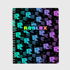 Тетрадь с принтом Roblox в Петрозаводске, 100% бумага | 48 листов, плотность листов — 60 г/м2, плотность картонной обложки — 250 г/м2. Листы скреплены сбоку удобной пружинной спиралью. Уголки страниц и обложки скругленные. Цвет линий — светло-серый
 | roblox   массовая многопользовательская онлайн игра