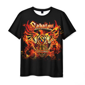 Мужская футболка 3D с принтом Sabaton в Петрозаводске, 100% полиэфир | прямой крой, круглый вырез горловины, длина до линии бедер | heavy metal | metal | sabaton | группы | метал | музыка | пауэр метал | рок | сабатон | хэви метал