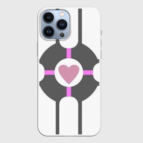 Чехол для iPhone 13 Pro Max с принтом Куб Компаньон в Петрозаводске,  |  | companion | companion cube | cube | portal | portal 2 | source | steam | valve | белый | куб | полосы | портал | портал 2 | розовый | серый