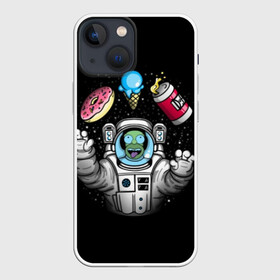 Чехол для iPhone 13 mini с принтом Гомер в космосе в Петрозаводске,  |  | Тематика изображения на принте: bart | homer | lisa | simpsons | space | барт | гомер | космос | пончик | симпсоны
