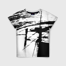 Детская футболка 3D с принтом Черно-белая футболка в Петрозаводске, 100% гипоаллергенный полиэфир | прямой крой, круглый вырез горловины, длина до линии бедер, чуть спущенное плечо, ткань немного тянется | молодежная | подарок | стильная | футболка