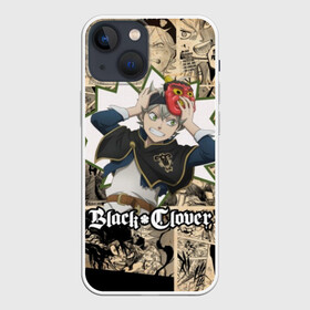 Чехол для iPhone 13 mini с принтом Черный Клевер (АСТА) в Петрозаводске,  |  | anime | black | black bull | black clover | bull | clover | аниме | аста | астер | бык | клевер | черный | чёрный бык | черный клевер