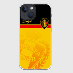 Чехол для iPhone 13 mini с принтом Бельгия в Петрозаводске,  |  | belgie | belgien | belgique | belgium | diables rouges | rode duivels | бельгийская сборная | бельгия | красные дьяволы | сборная бельгии | сборная бельгии по футболу | форма