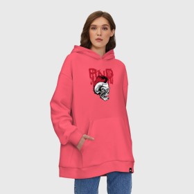 Худи SuperOversize хлопок с принтом Punks not dead в Петрозаводске, 70% хлопок, 30% полиэстер, мягкий начес внутри | карман-кенгуру, эластичная резинка на манжетах и по нижней кромке, двухслойный капюшон
 | 