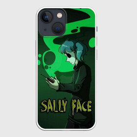 Чехол для iPhone 13 mini с принтом Sally Face в Петрозаводске,  |  | Тематика изображения на принте: sally face | игра | компьютерная игра | лицо | маска | протез | салли фейс | школа | шрамы